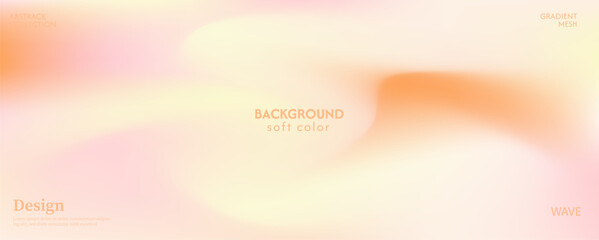 Creative abstract background with orange yellow wave texture. Light and dark combination. Minimalist pastel color design