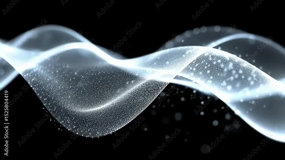 Poster abstract particle wave motion graphic background with sparkling glitter effects