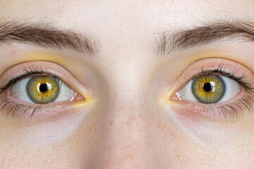 Close-up view of a person's expressive eyes.