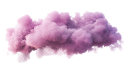 pink cloud on white background