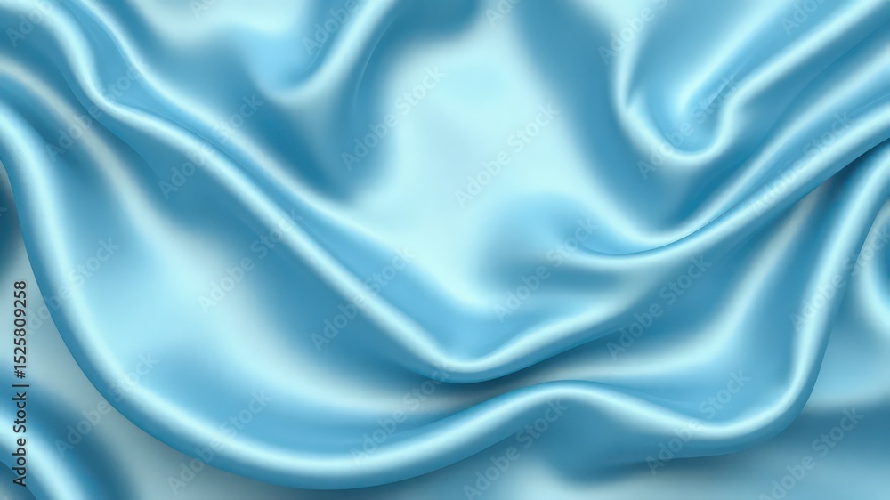 Poster subtle undulations in luxurious, light blue cloth create a soft and delicate surface texture in this