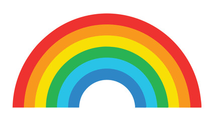 Obraz premium Vibrant rainbow illustration with bright colors for childrens or creative design projects