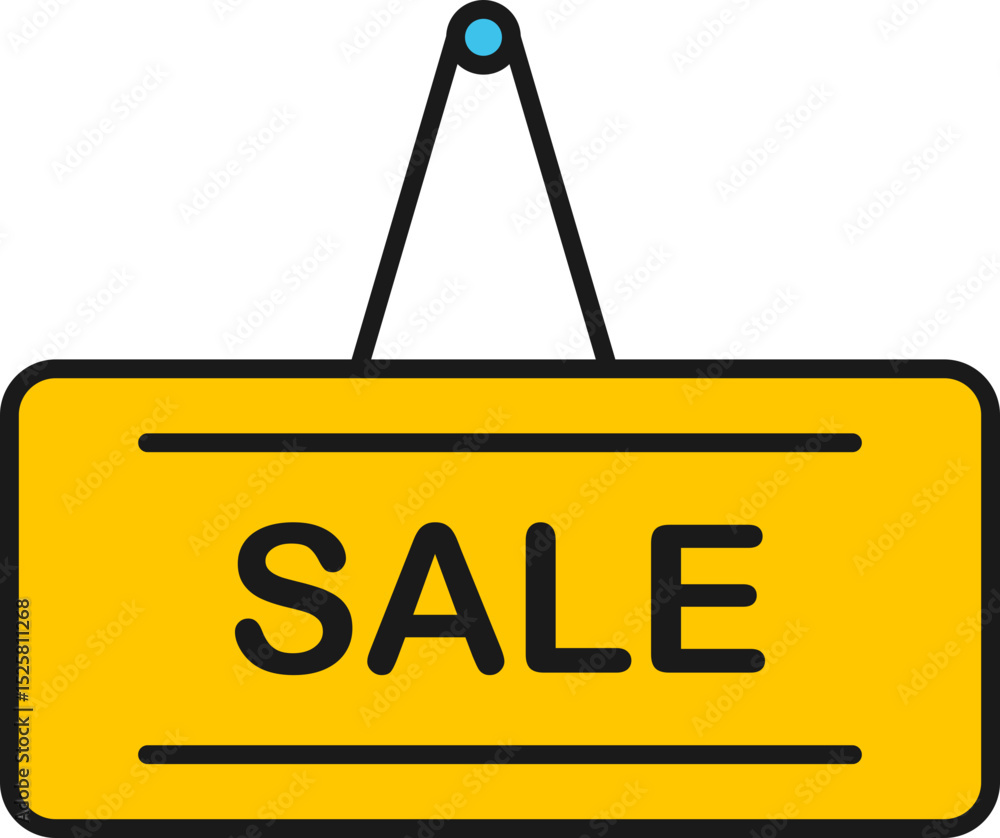 Poster ecomerce line icon element