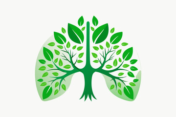 Obraz premium lungs tree branches green air