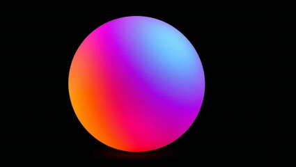 Vibrant gradient egg on black background