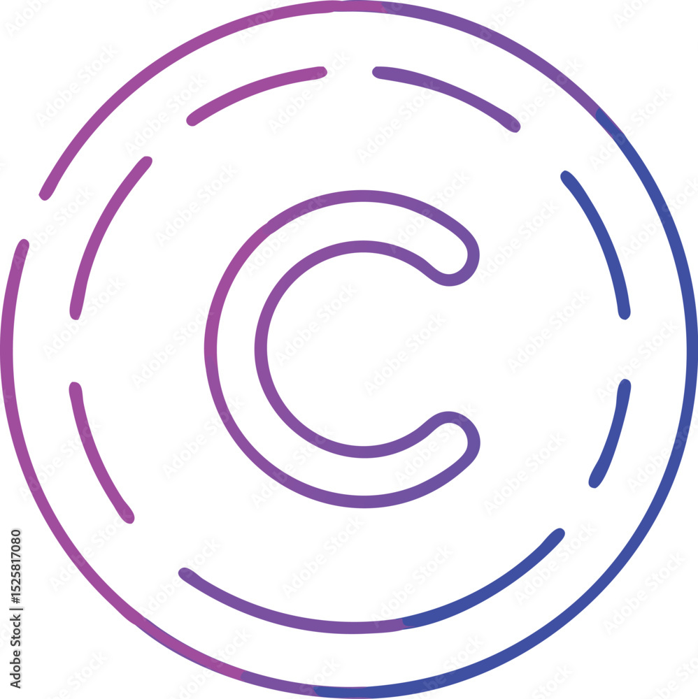 Poster gradient circle with letter c logo design suitable for creative branding projects