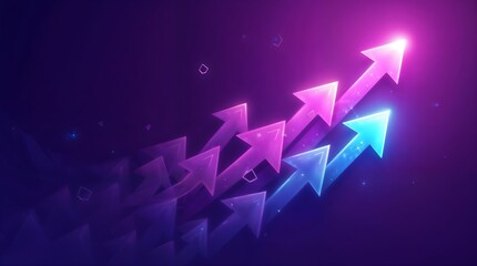 Futuristic Growth Arrows – Digital Upward Momentum Background