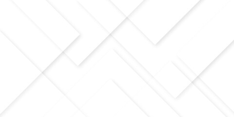 Abstract white background design with layers of textured white transparent material in triangle and squares shapes. White color technology concept geometric line vector white light grey background.	
