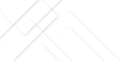 Abstract white background design with layers of textured white transparent material in triangle and squares shapes. White color technology concept geometric line vector white light grey background.	
