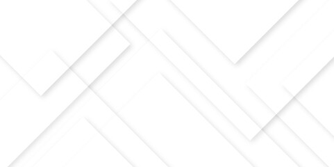Abstract white background design with layers of textured white transparent material in triangle and squares shapes. White color technology concept geometric line vector white light grey background.	
