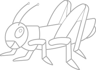 Cute Cricket Vector Illustration 