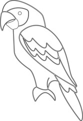 Cute Parrot Vector Illustration