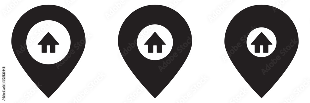 Canvas Prints address icon vector. home location icon vector
