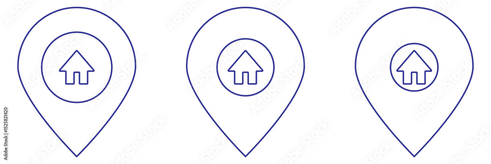 Canvas Prints address icon vector. home location icon vector