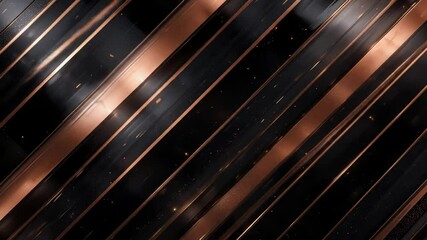 Dynamic Copper and Black Stripes Abstract Motion Background