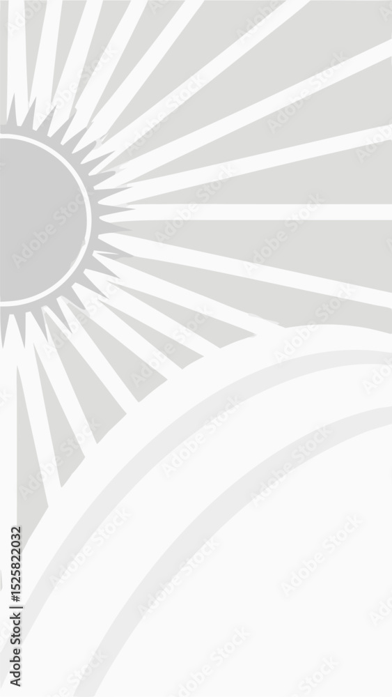Poster abstract sunburst design with radiating light elements and transparency