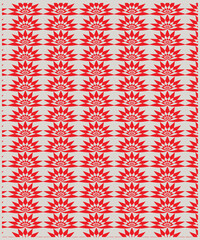 Minimal Floral pattern seamless paisley embroidery texture pink coneflower flower motifs. Vintage ikat style vector illustration design hand drawn .