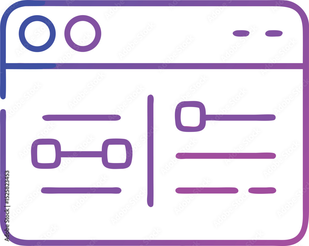 Poster modern ui interface control panel icon with adjustable settings transparency graphic