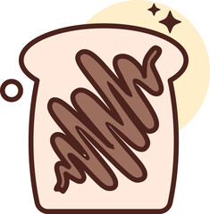 Obraz premium Toast Bread Icon Element