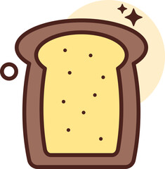 Toast Bread Icon Element