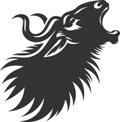 Obraz premium Wild animal vector silhouette of a wildebeest