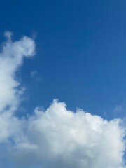 white clouds in the blue sky