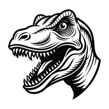 Dinosaur Trex Head Mascot SVG