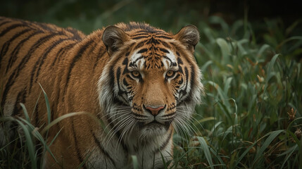 Fototapeta premium Tigers in the Wild – Raw Power and Grace in Nature