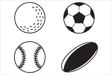 Football Player Silhouettes | Sport SVG Clipart Bundle for T-Shirts & Decals

