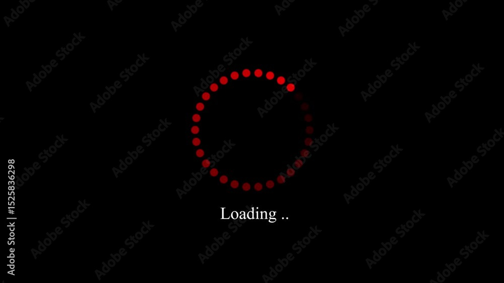Poster light ring in dark space loading icon