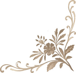 Vintage floral abstract background with decorative flowers and leaves