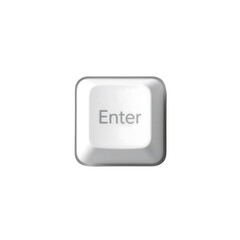 Only the Enter key on a white base, visibly pushed down as if it leads 