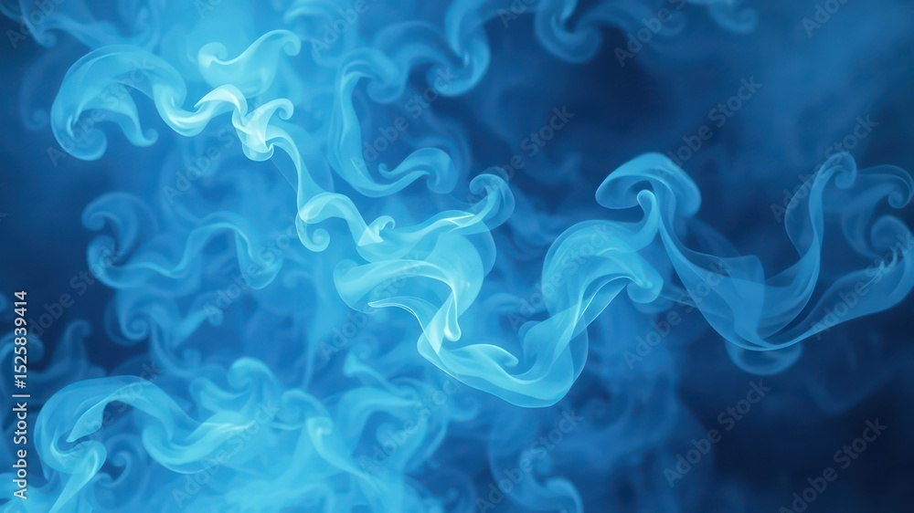 Aufkleber a dynamic blue hued swirling mass of abstract energy emanating from a seemingly boundless deep space