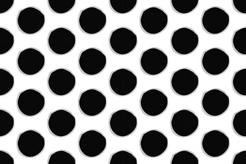 Black and White Polka Dot Seamless Pattern – Classic Vector Design for Fabric, Backgrounds, Print, Packaging, and Interior Decor