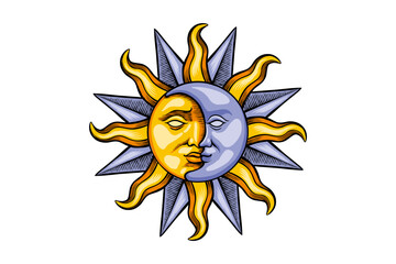 sun and moon symbol illustration