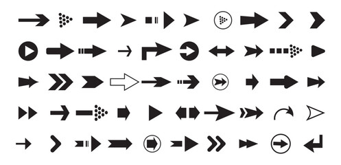 Arrow icon set. Mega bundle set. Collection different arrows sign. Arrows big black set icons, arrow icon, modern simple arrows, arrow vector collection.