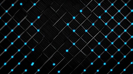 Dark abstract grid pattern with blue highlights