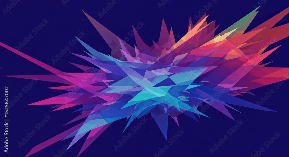 Aufkleber A colorful abstract design with many different colors and shapes