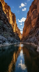 Canyon river reflection