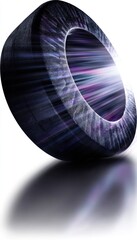 Dark disc with inner light streaks