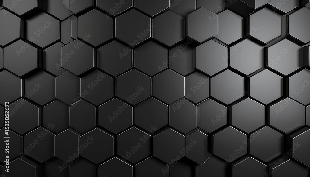 Poster dark hexagonal pattern