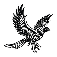 Fototapeta premium Flying Pheasant Design svg