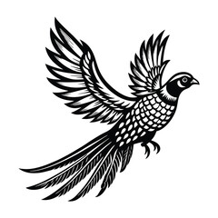 Obraz premium Flying Pheasant Design svg