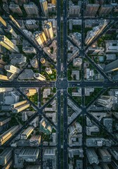 Complex metal structure overhead view