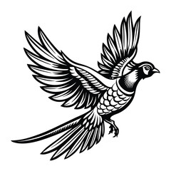 Obraz premium Flying Pheasant Design svg
