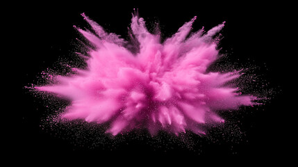 Vibrant pink powder explosion, abstract art, dynamic color burst