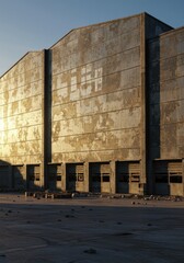 Obraz premium Large building at sunset