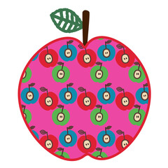 
りんご アイコン マーク パターン
