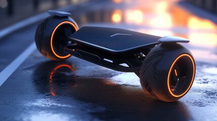 Futuristic E-Skate With Touch Grip
