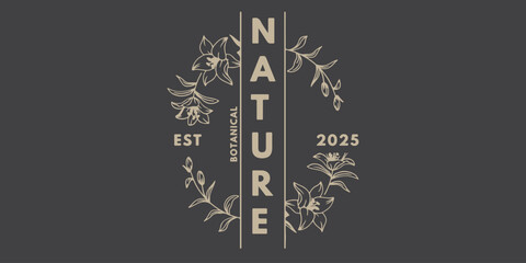 nature and green botanical logo design 